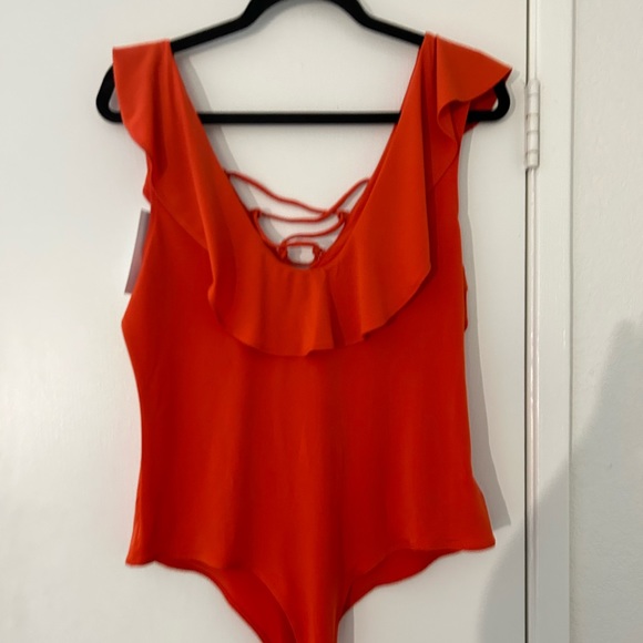 BCBGeneration Orange Bodysuit - Picture 2 of 11
